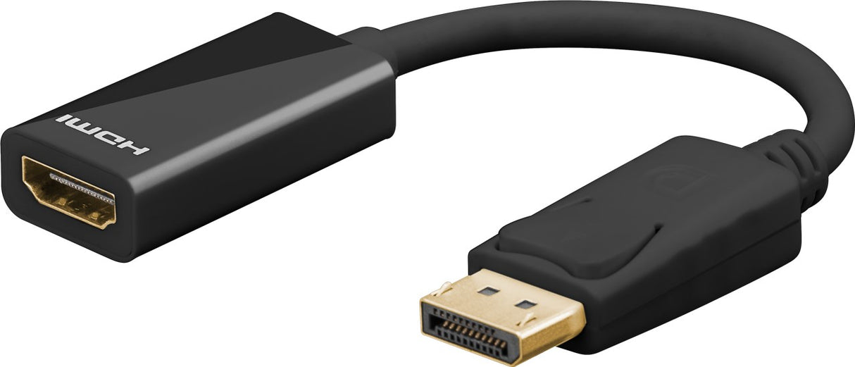 Goobay 67881 DisplayPort auf HDMI-Adapterkabel 1.2 | vergoldet 0.1 m