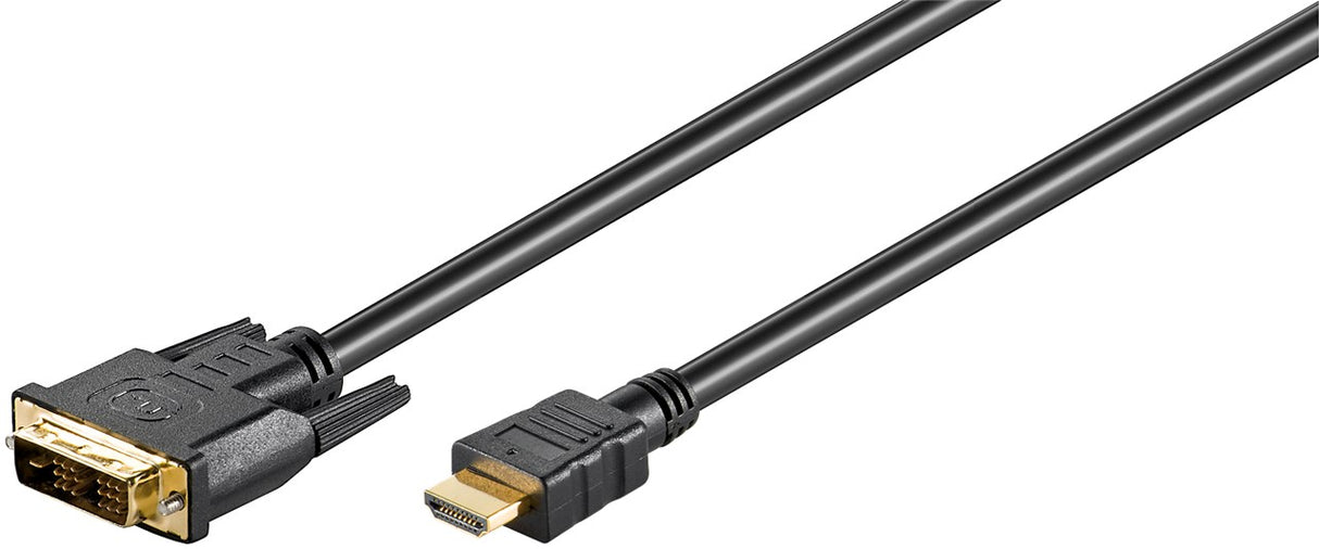 Goobay 51581 DVI-D/HDMI-Kabel | vergoldet DVI-D-Stecker Single-Link (18+1 pin) > HDMI-Stecker (Typ A)