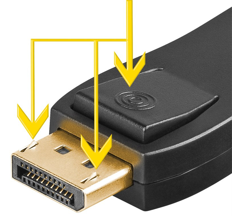 Goobay 51719 DisplayPort auf HDMI-Adapter 1.1 | vergoldet DisplayPort-Stecker > HDMI-Buchse (Typ A)