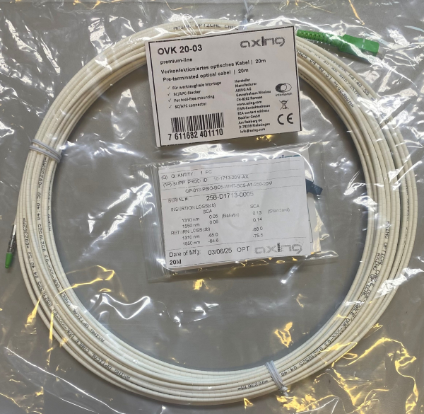 OVK 20-03 Vorkonfektioniertes optisches Kabel | 20 m