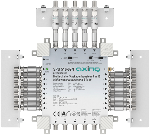 SPU 516-09N Multischalter Stand-Alone/Kaskadenbaustein | 5 in 16 | premium-line