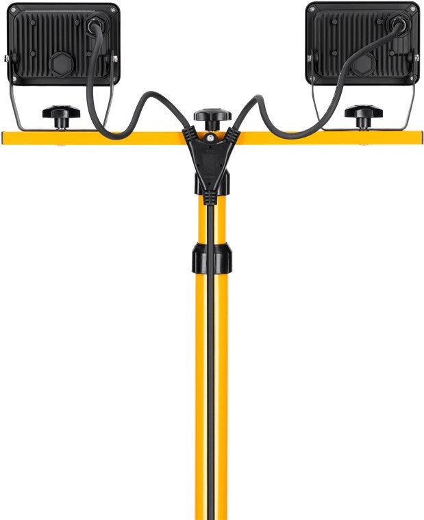 Goobay 57845 LED-Baustrahler mit Teleskopstativ | 2x 20 W