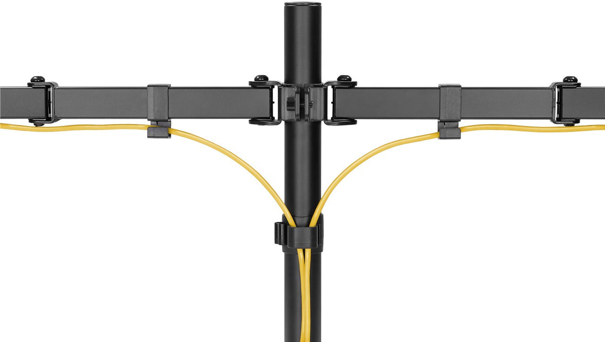 Goobay 58529 Doppel-Monitorhalterung Flex für Monitore zwischen 17 und 32 Zoll (43-81 cm)