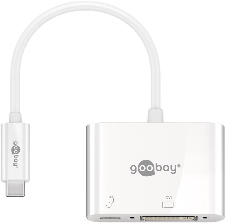 Goobay 62108 USB-C-Adapter DVI | PD | weiß