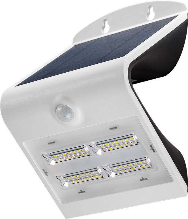 Goobay 45808 LED-Solar-Wandleuchte mit Bewegungsmelder | 3.2 W | Weiß