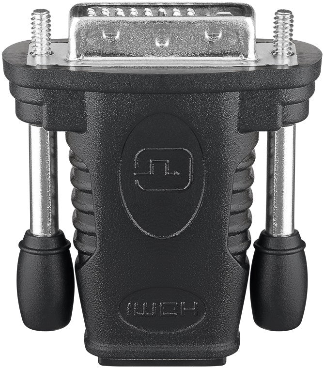 Goobay 68482 HDMI/DVI-D-Adapter| vernickelt HDMI-Buchse (Typ A) > DVI-D-Stecker Dual-Link (24+1 pin)