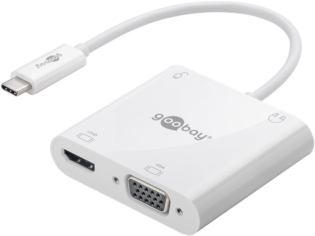 Goobay 52418 USB-C Multiport-Adapter HDMI+VGA+PD 100 W