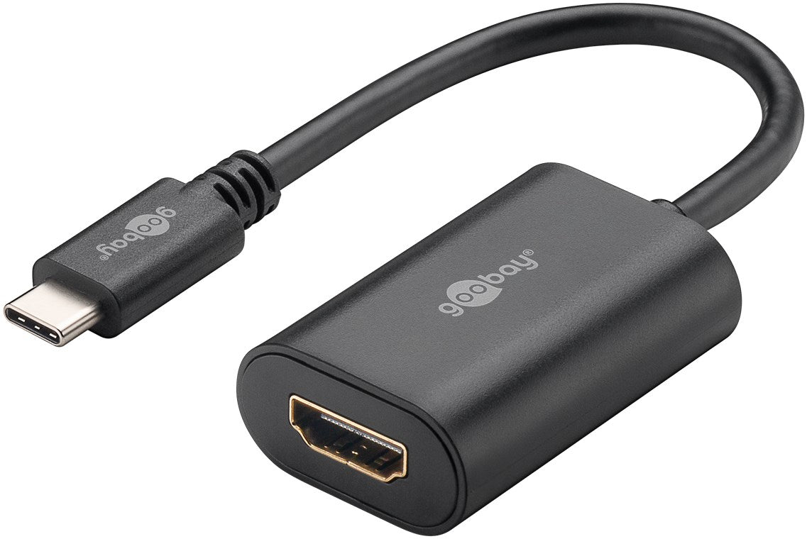 Goobay 38532 USB-C-auf-HDMI-Adapter Schwarz