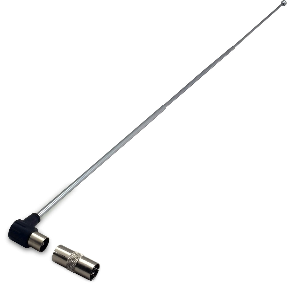 TZA00800 UKW & DAB Teleskop-Antenne mit IEC-Stecker Adapter