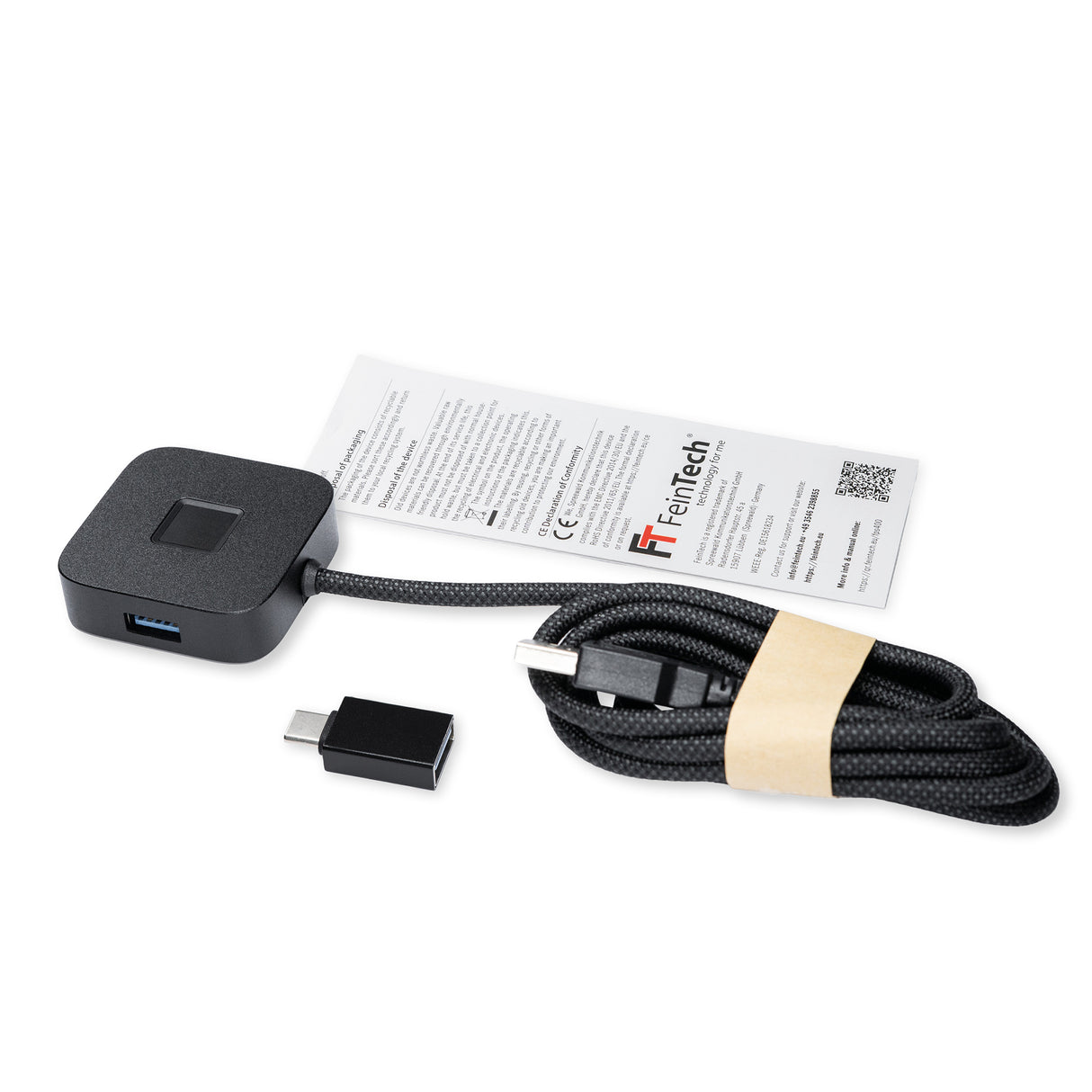 FPS400 USB 3.0 Hub mit Fingerabdruck-Sensor für Windows Hello | schwarz