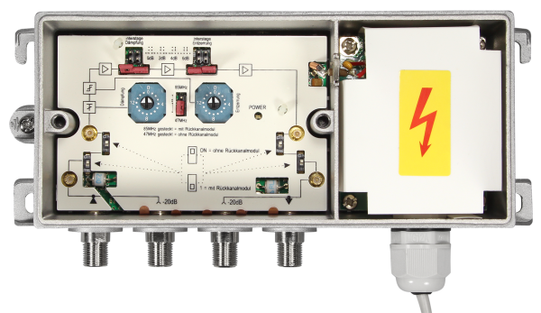 BVS 20-46 BK-Verstärker | 30dB | 47-1006 MHz | DZ/EZ 15dB | RK steckbar