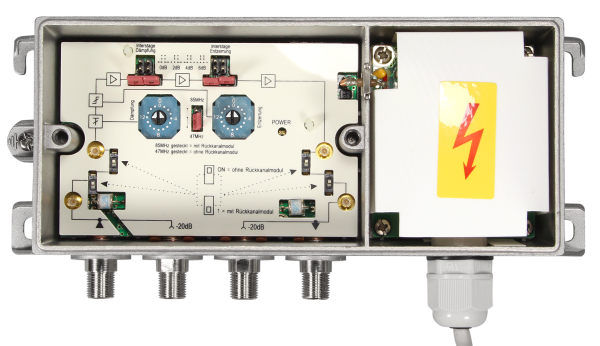 BVS 20-47 BK-Verstärker | 36dB | 47-1006 MHz | DZ/EZ 15dB | RK steckbar