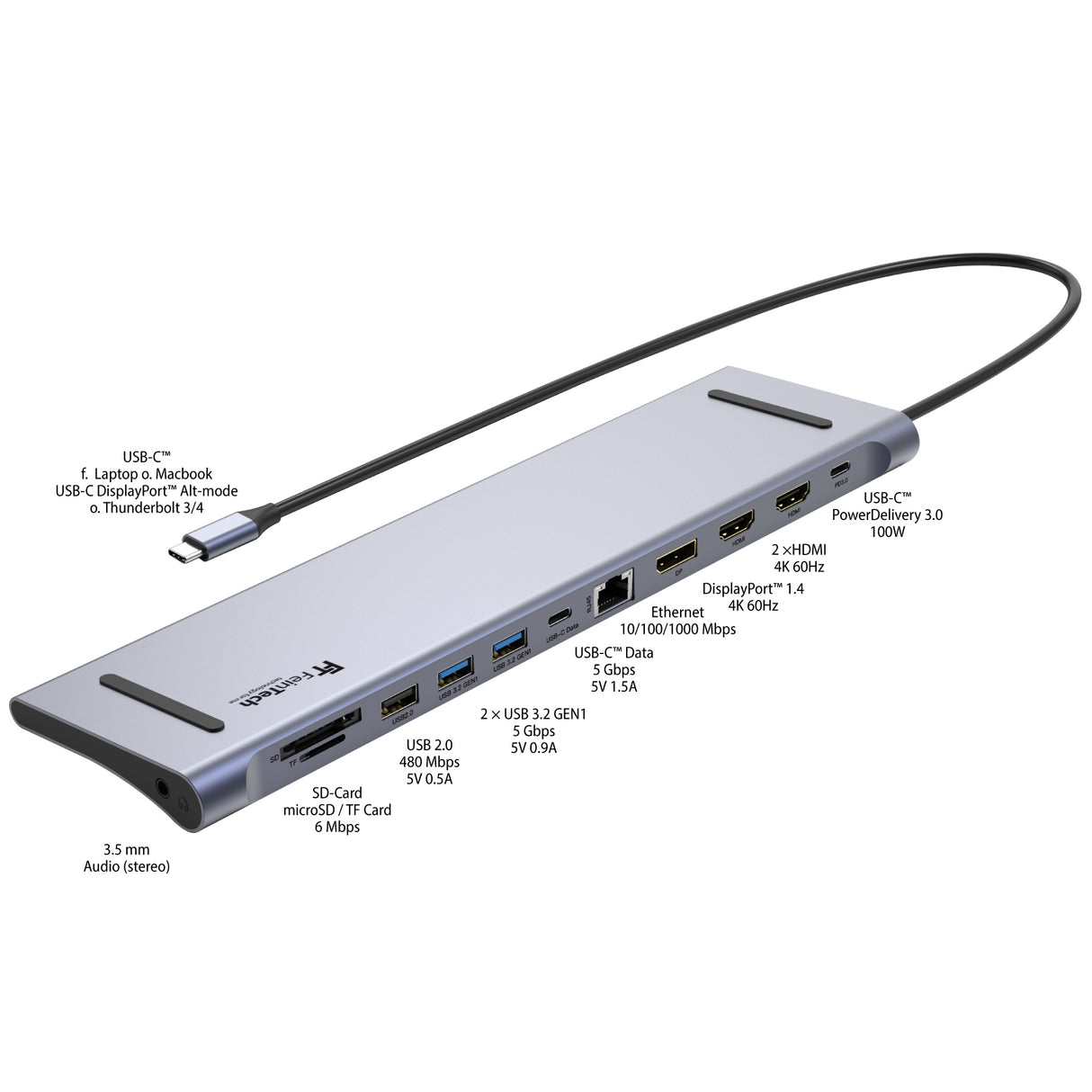 CX301 USB-C Docking Station | 12 in 1 | Triple Display