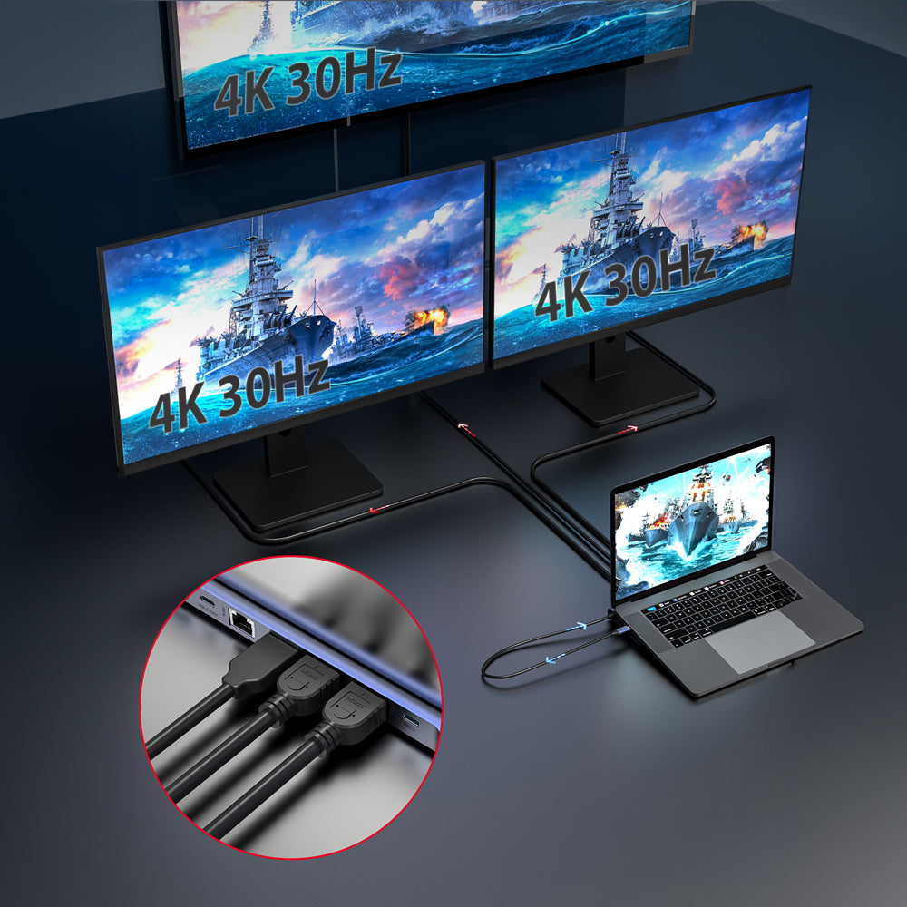 CX301 USB-C Docking Station | 12 in 1 | Triple Display