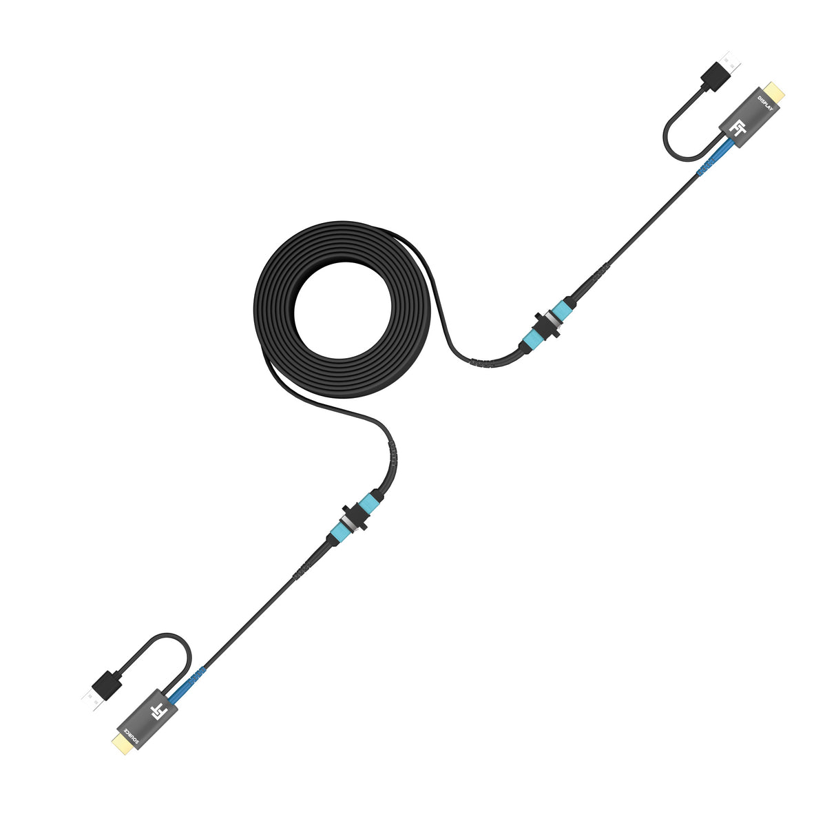 ProFibre HDMI Glasfaserkabel 8K 60Hz / 4K 120Hz | Armored MPO Pure Fibre Kabel | Abnehmbare Stecker | 48 Gbps | eARC | CEC
