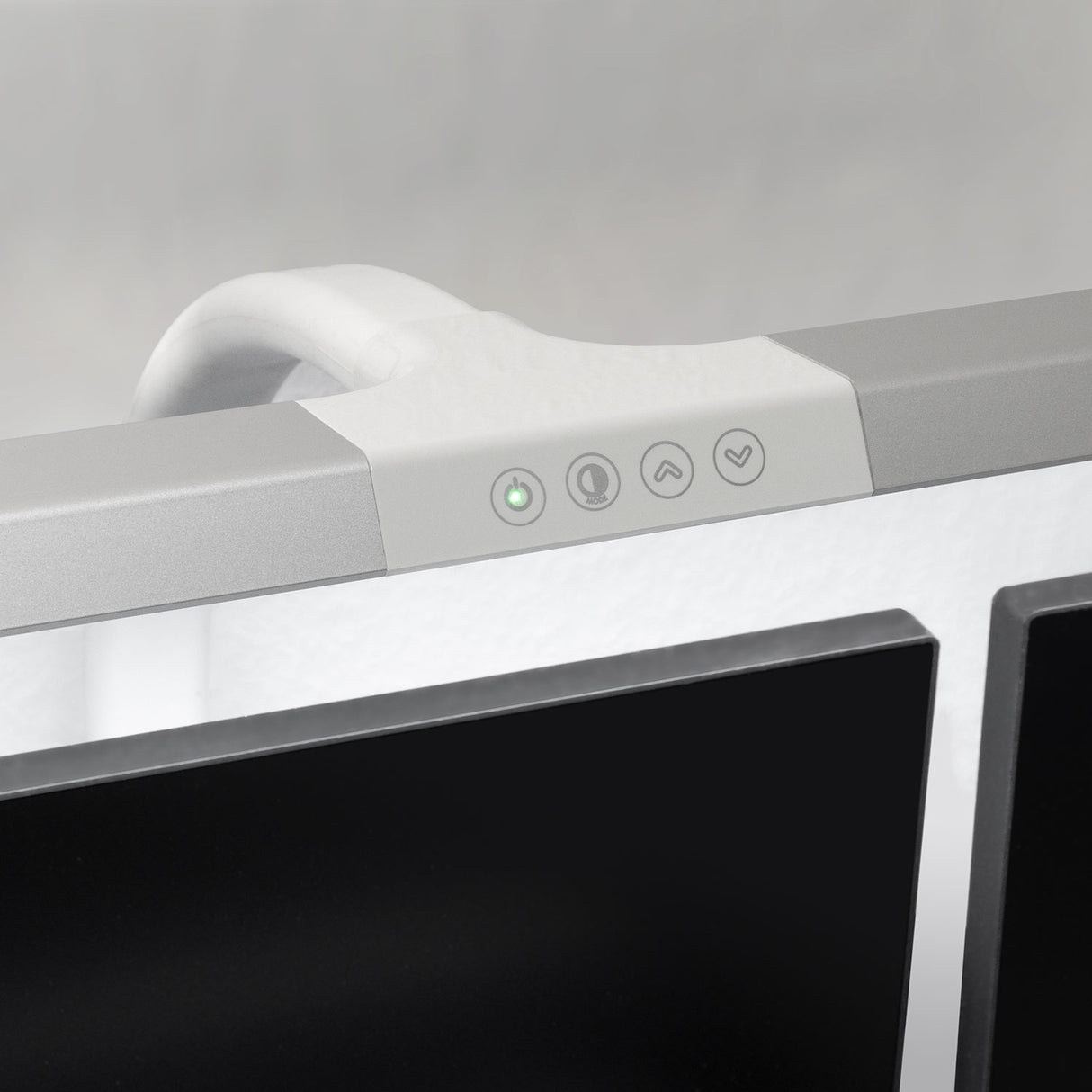 LTL00320E Große LED Schreibtischlampe mit Klemmfuß 80 cm weiß/silber