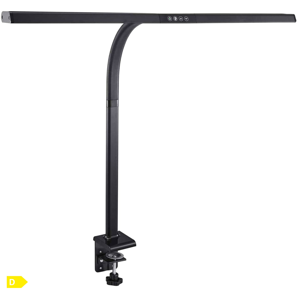 LTL00321E Große LED Schreibtischlampe mit Klemmfuß 80 cm schwarz