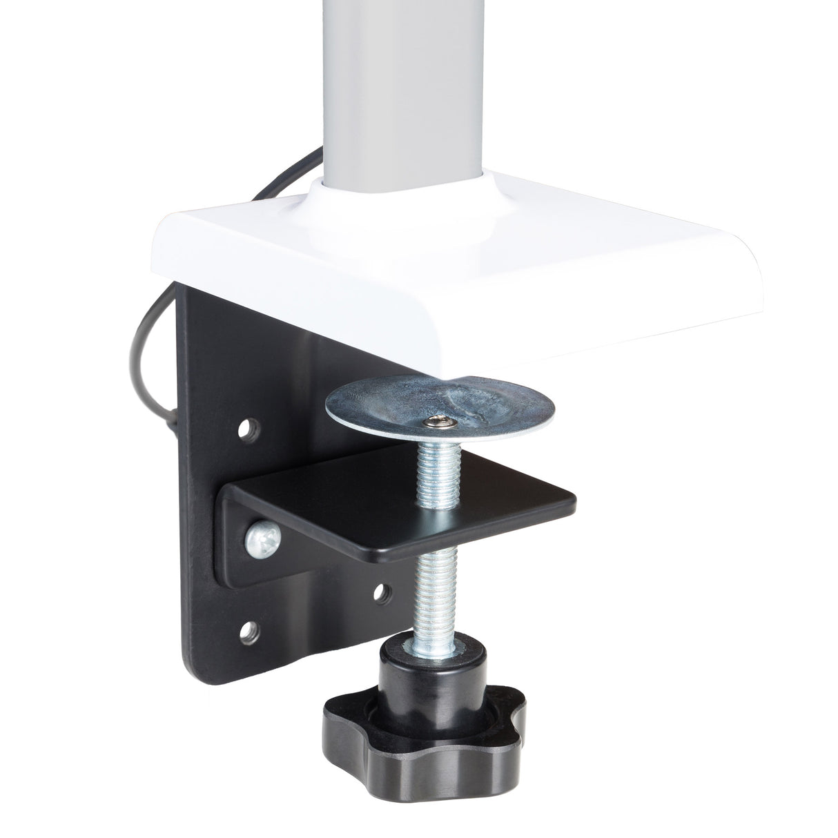 LTL00320E Große LED Schreibtischlampe mit Klemmfuß 80 cm weiß/silber