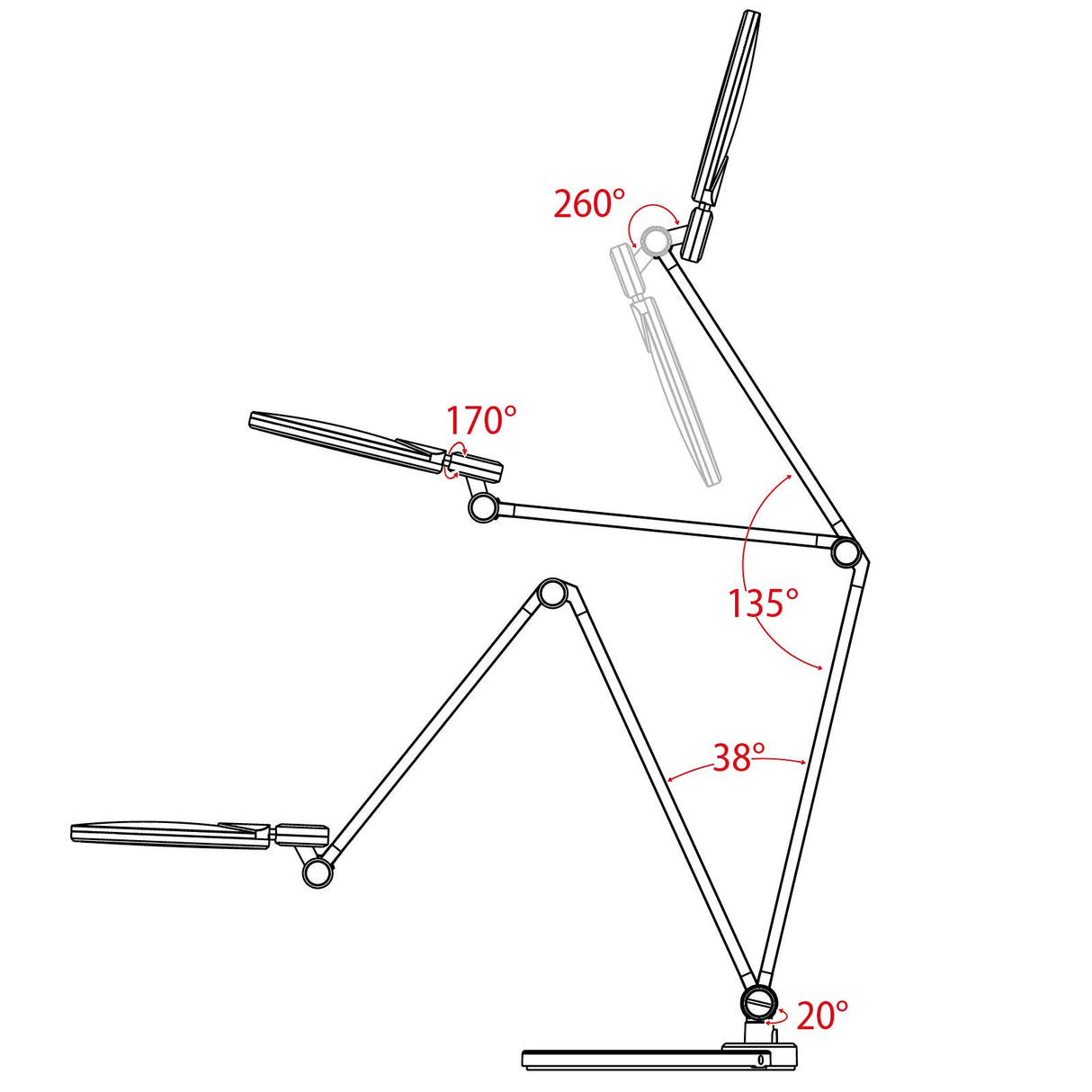 LTL00620 Schreibtischlampe mit induktiver Ladefunktion
