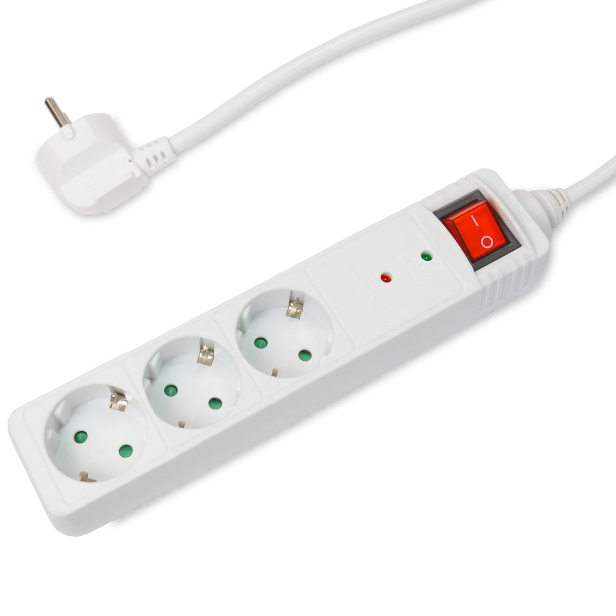 MD000312 Mehrfach-Steckdosenleiste mit Überspannungsschutz & Schalter 3-fach