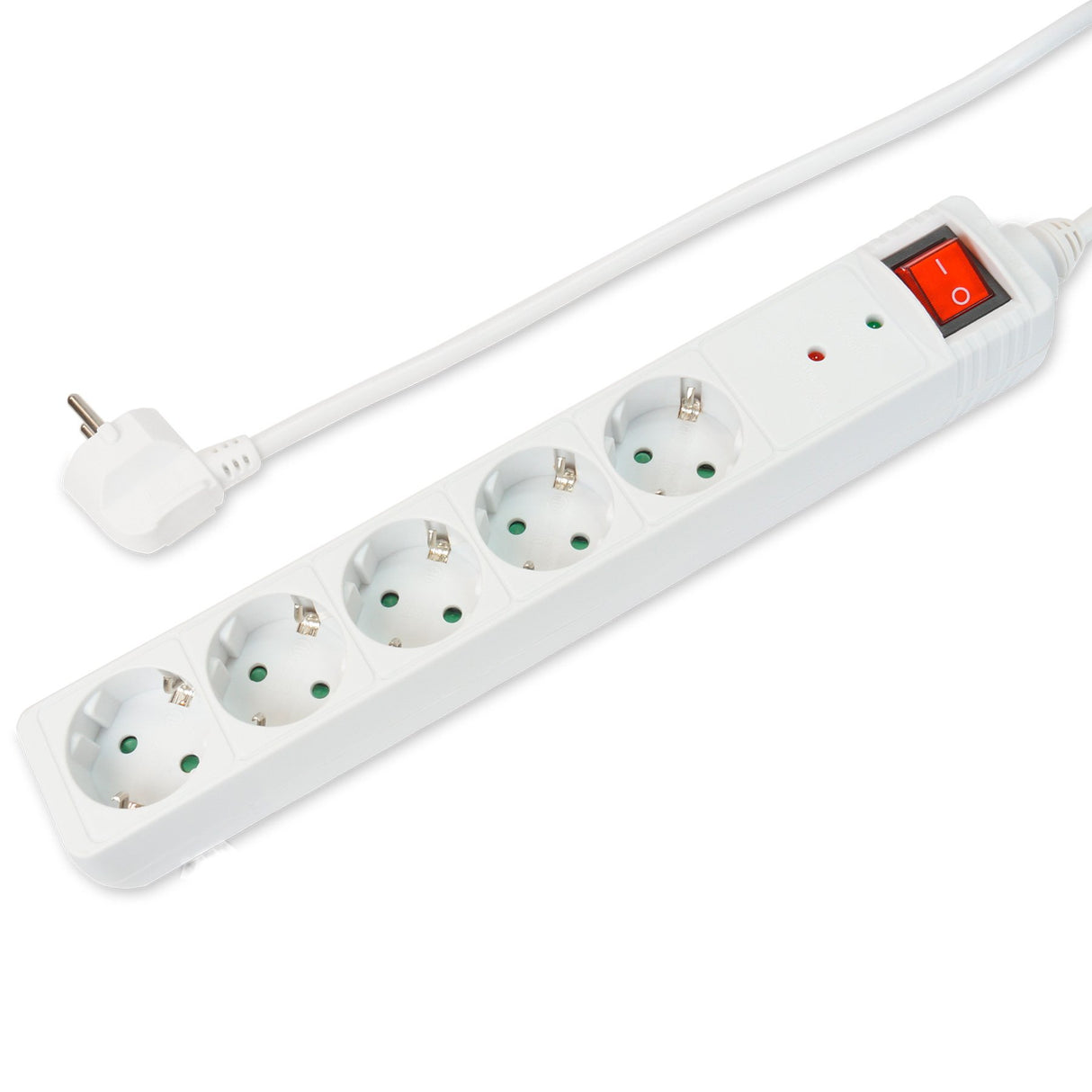 MD000512 Mehrfach-Steckdosenleiste mit Überspannungsschutz & Schalter 5-fach