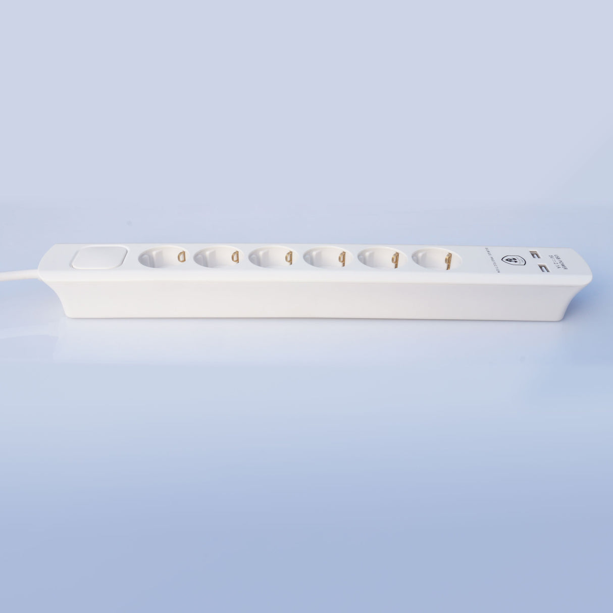 MD000632 6-fach Stromleiste mit 2x USB Schnellladung | 1,5m | Überspannungsschutz