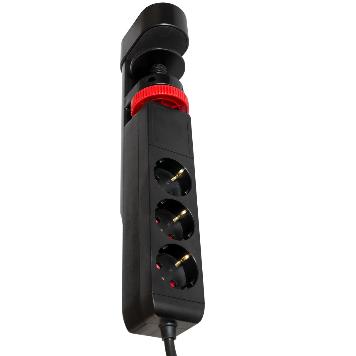 MD833 Steckdosenleiste klemmbar | 3x Steckdosen | 2x USB-A QC 18W | 1x USB-C PD 20W | 3m | Schwarz