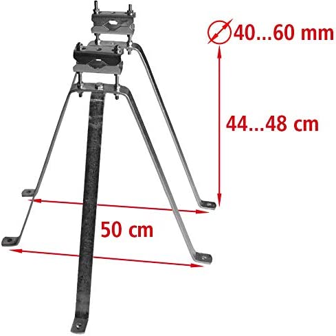 MN03-01 Mastbügel Wandhalterung | Wandabstand 50cm | Rohr-D 38-60mm | Stahl | Neigungsanpassung