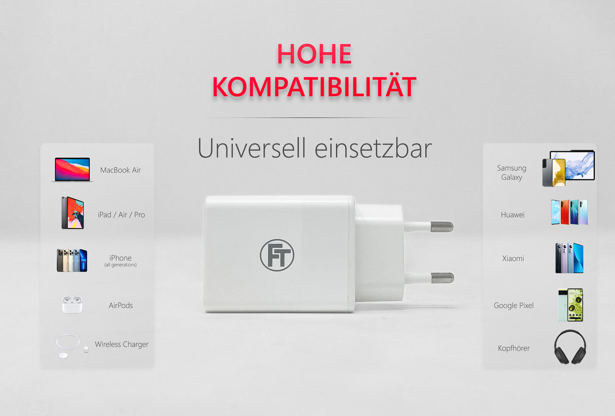 NLG00833 Dual USB Ladegerät 30W USB-C PD PPS USB-A
