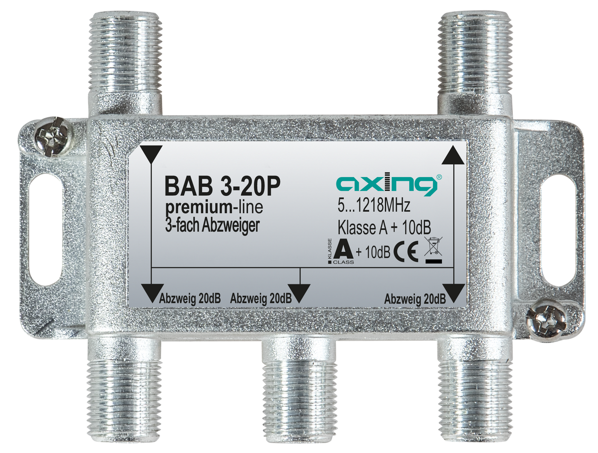 BAB 3-20P 3-fach Abzweiger | 20dB | F-Anschluss | 5…1218 MHz