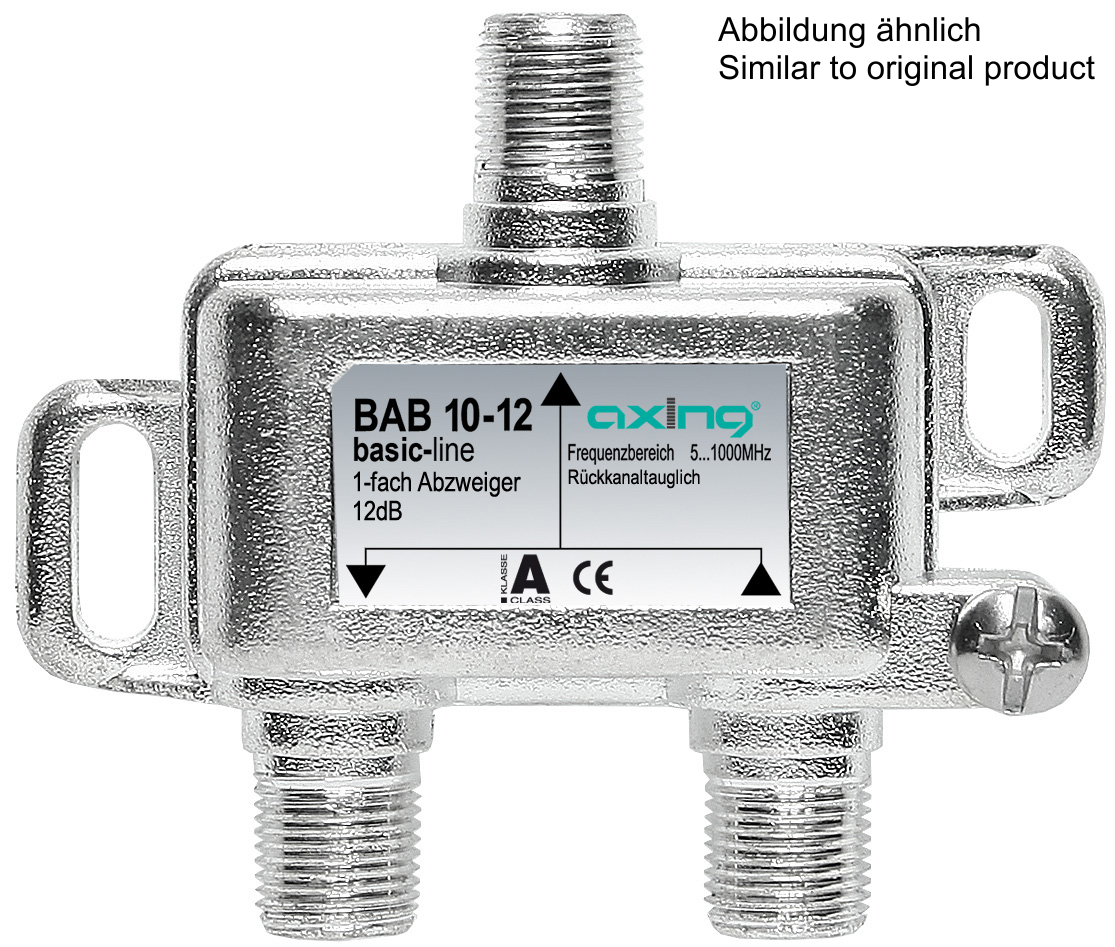 BAB 10-08 1-fach Abzweiger | 8dB | F-Anschluss | 5…1006 MHz
