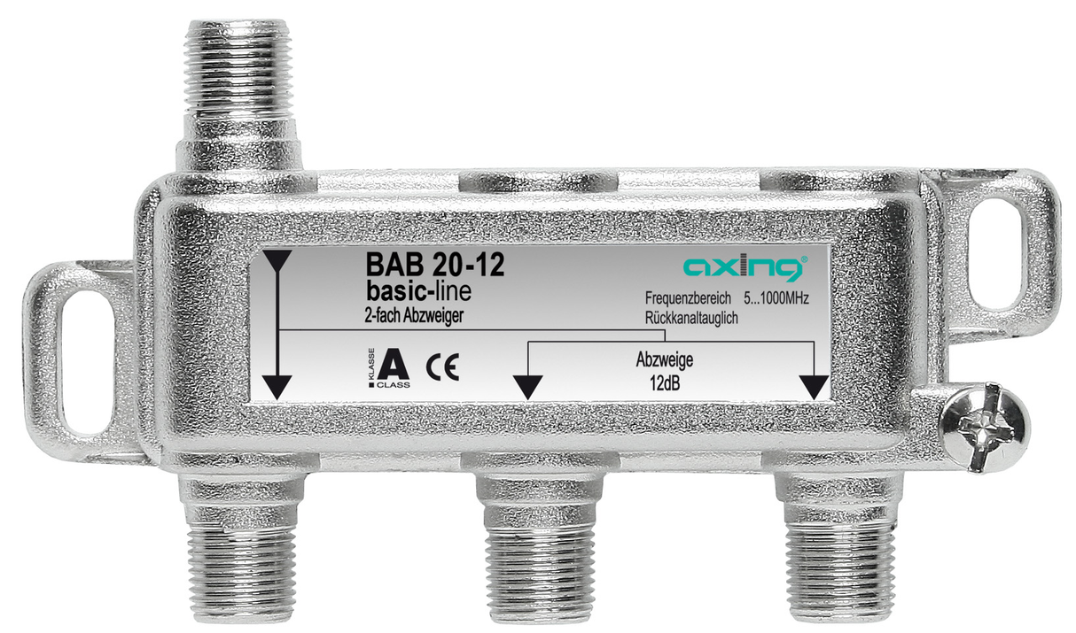 BAB 20-12 2-fach Abzweiger | 12dB | F-Anschluss | 5…1006 MHz