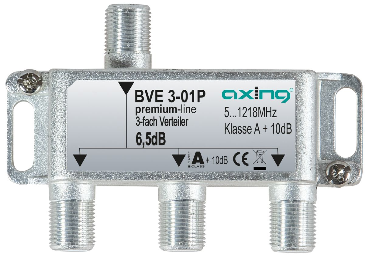 BVE 3-01P 3-fach Verteiler | 6.5dB | F | 5...1218 MHz