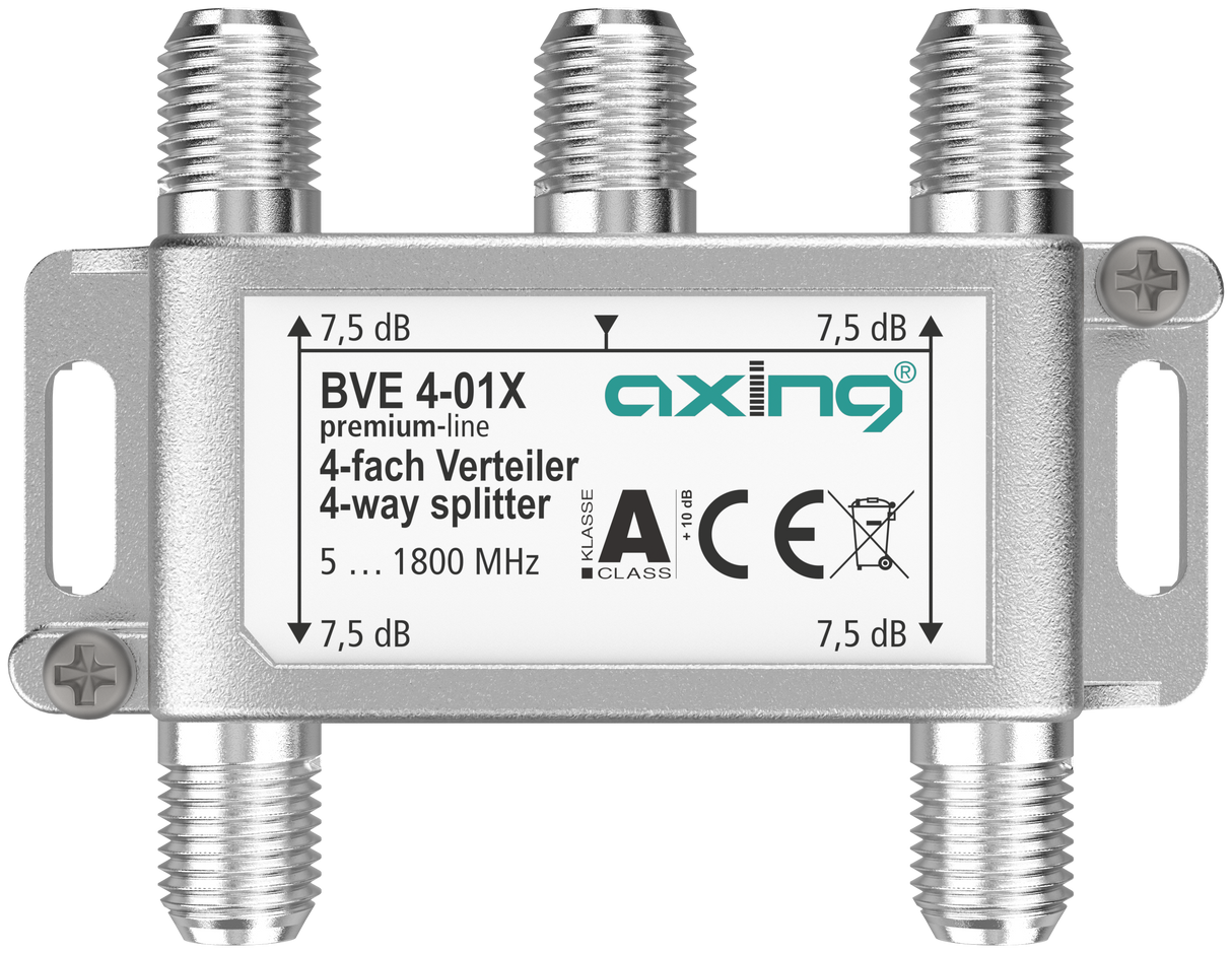 BVE 4-01X 4-fach Verteiler | 7,5 dB | 5 … 1800 MHz | Bauform 01