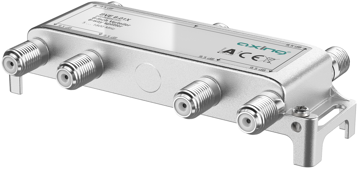 BVE 6-01X 6-fach Verteiler | 9,5 dB | 5 … 1800 MHz | Bauform 01