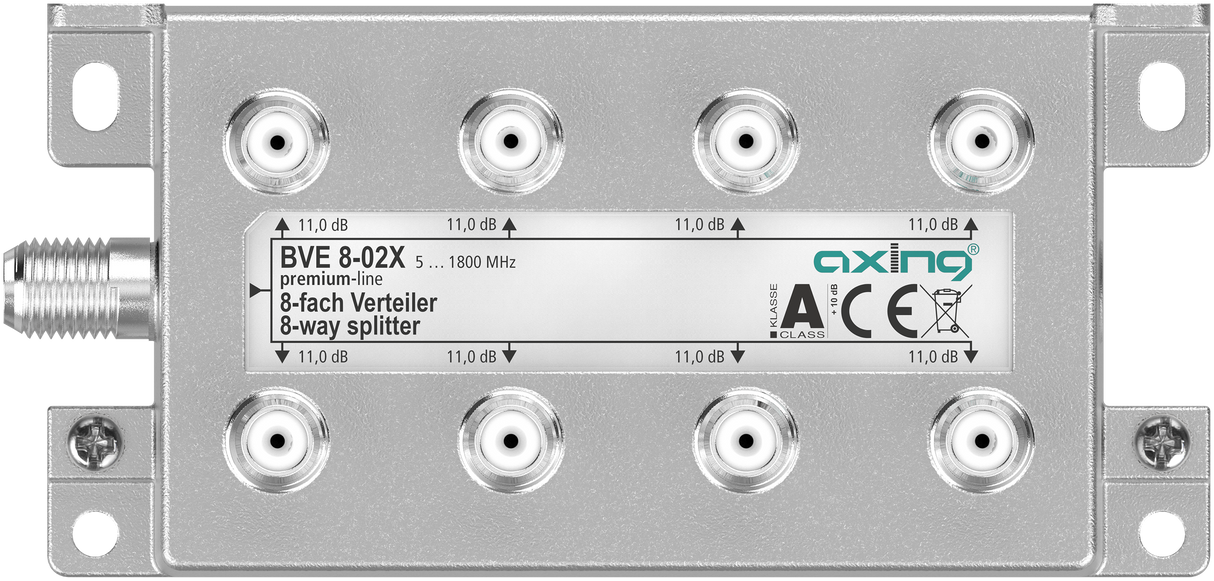 BVE 8-02X 8-fach Verteiler | 11 dB | 5 … 1800 MHz | Bauform 02