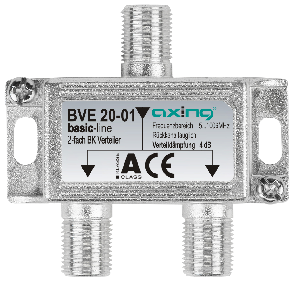 BVE 20-01 2-fach Verteiler | 4dB | F | 5...1006 MHz