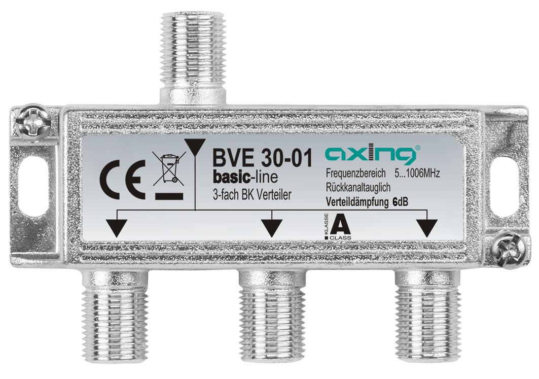 BVE 30-01 3-fach Verteiler | 6dB | F | 5...1006 MHz