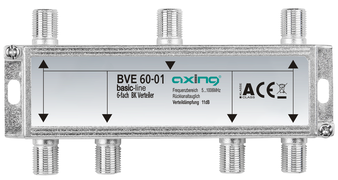 BVE 60-01 6-fach Verteiler | 11dB | F | 5...1006 MHz