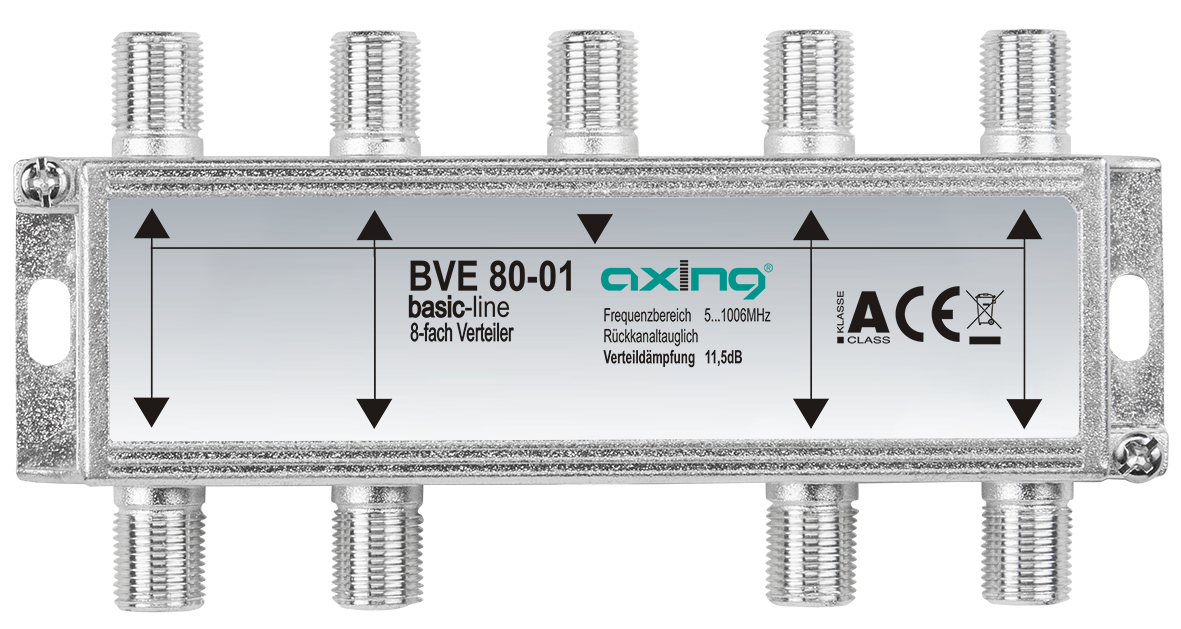 BVE 80-01 8-fach Verteiler | 11.5dB | F | 5...1006 MHz