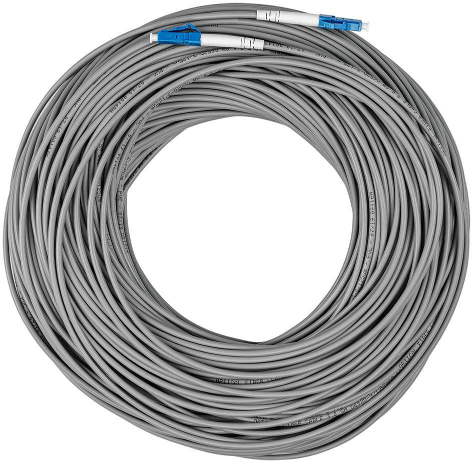 OAK 100-04 Optisches Kabel mit Stahlarmierung | LC/UPC | 100 m