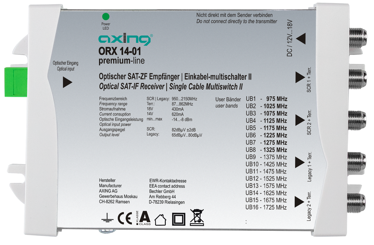 ORX 14-01 Opt. Empfänger | Einkabel (SCR/CSS)