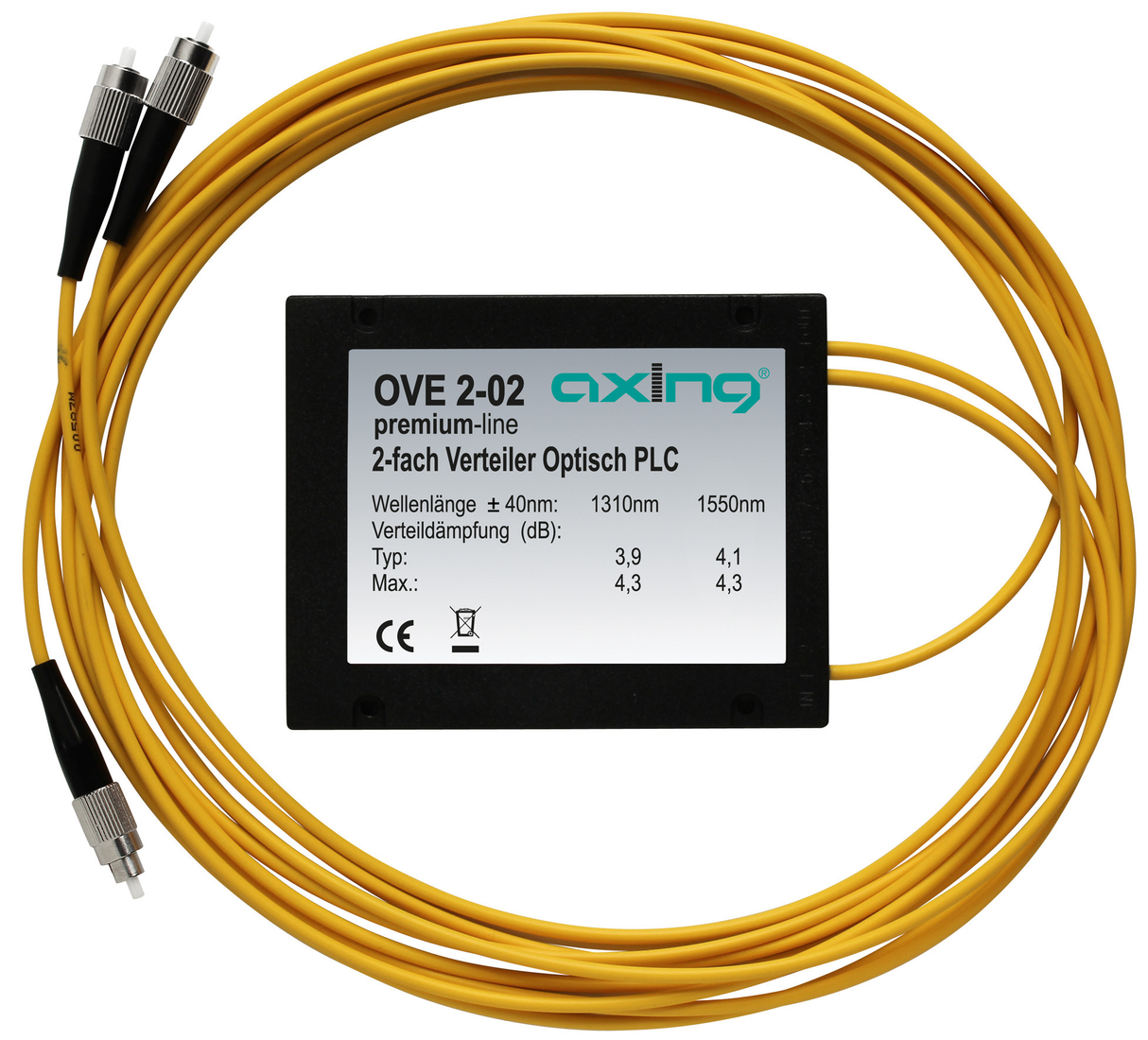 OVE 2-02 Optischer Verteiler | 2-fach | Mit optischen Kabeln