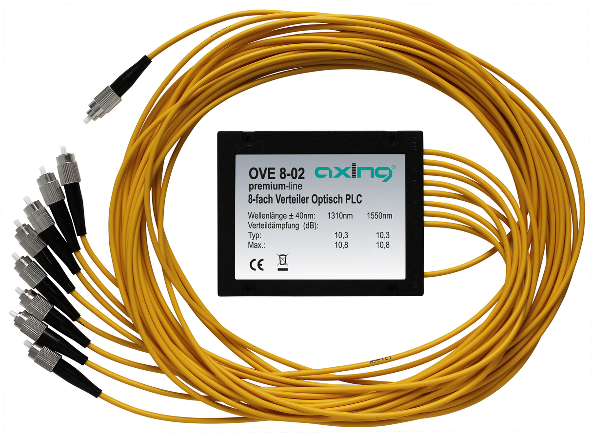 OVE 8-02 Optischer Verteiler | 8-fach Mit optischen Kabeln