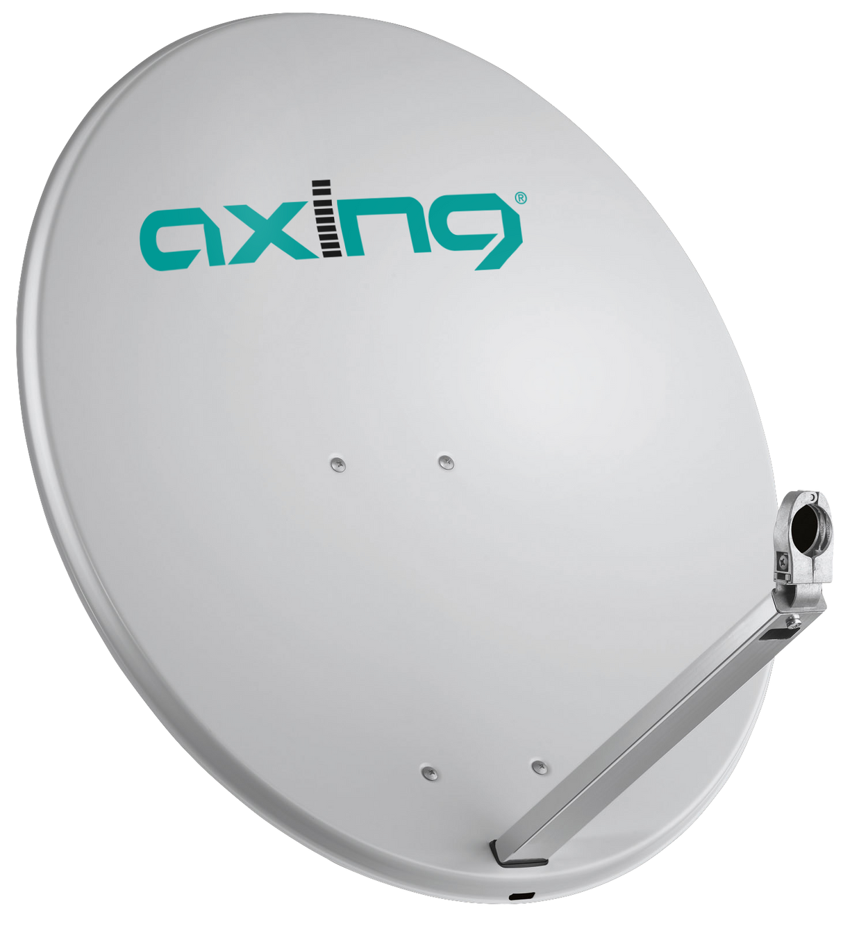 SAA 80-01 80cm Offsetspiegel | Alu | hellgrau | inkl. Feedhalter