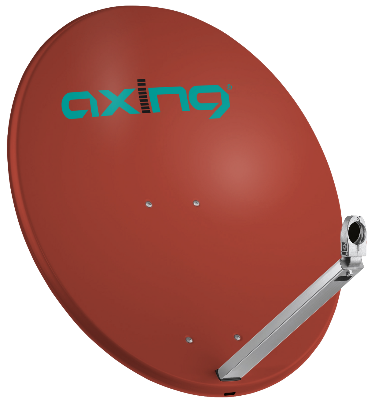 SAA 80-03 80cm Offsetspiegel | Alu | ziegelrot | inkl. Feedhalter