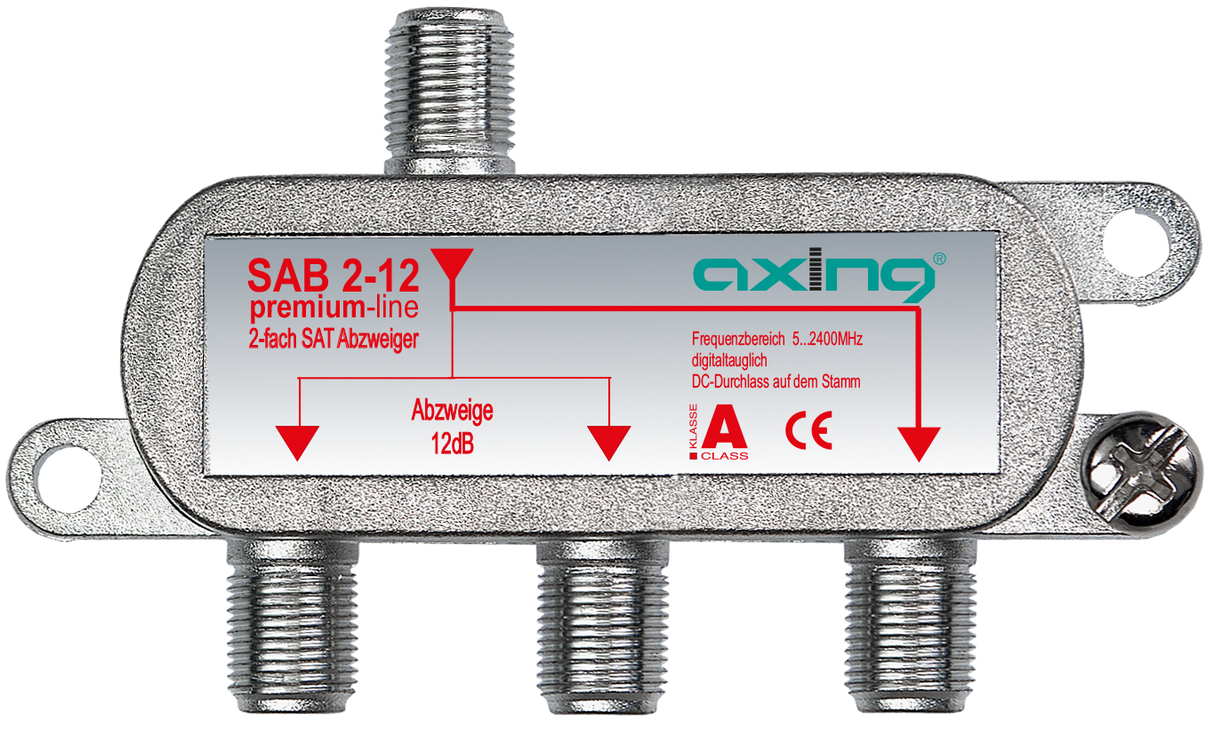 SAB 2-12 Abzweiger | 2-fach | 5-2400 MHz | 12dB | F