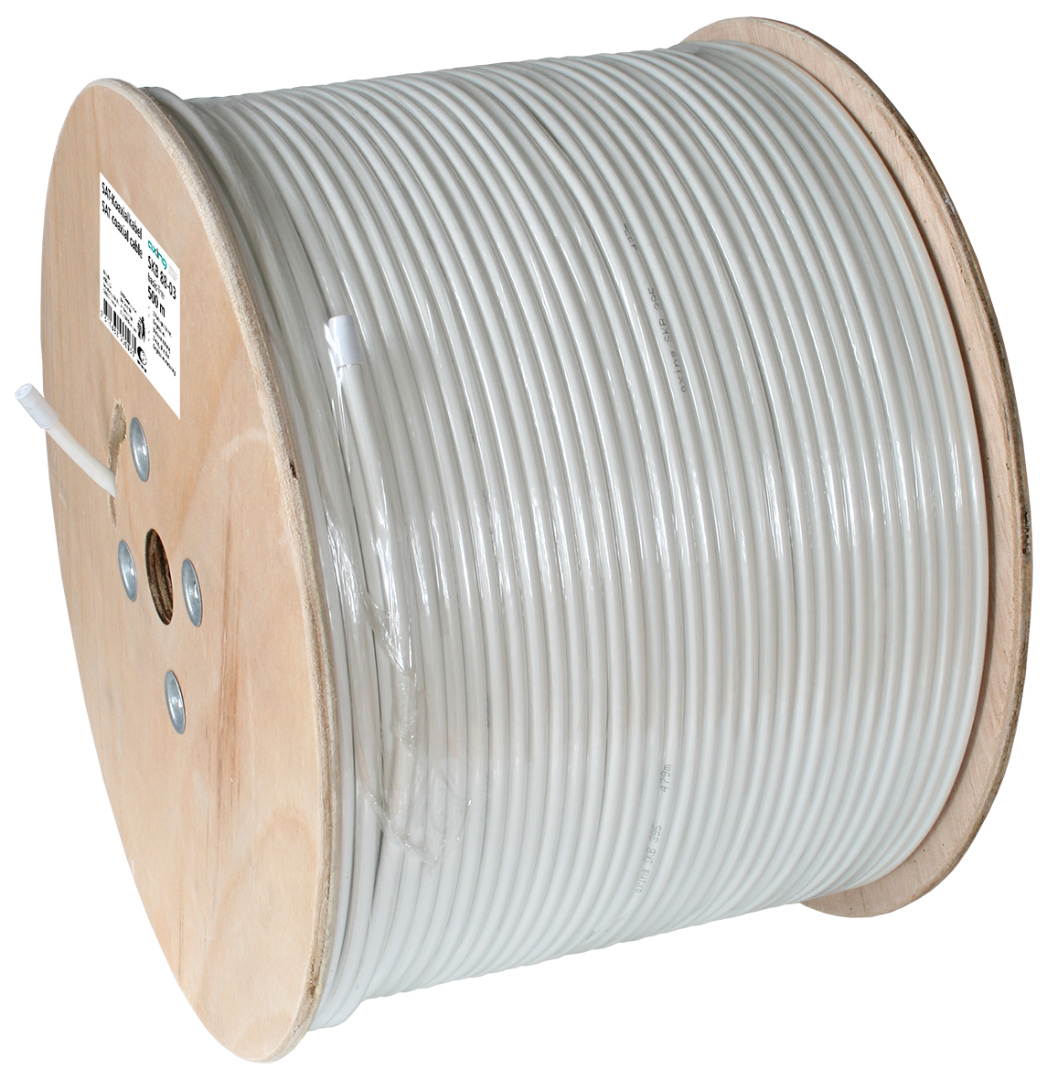 SKB 88-03 Koaxialkabel | 2-fach geschirmt | 500 m | D6.8mm | weiss