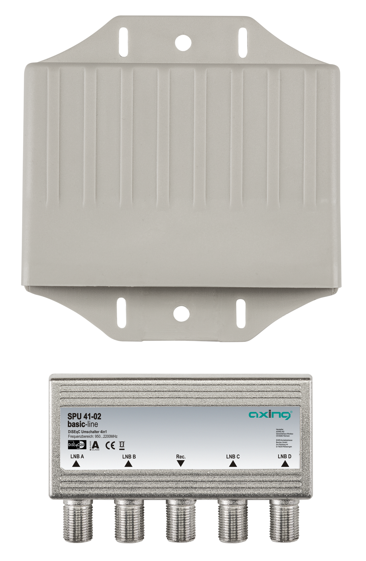 SPU 41-02 DiSEqC - 4-fach Umschalter | Wetterschutzgehäuse