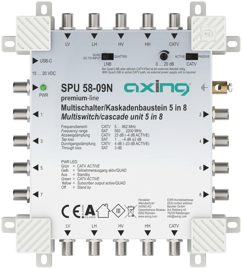 SPU 58-09N Multischalter Stand-Alone/Kaskadenbaustein | 5 in 8 | premium-line